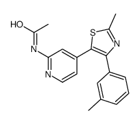 N-[4-[2-methyl-4-(3-methylphenyl)-1,3-thiazol-5-yl]pyridin-2-yl]acetamide结构式