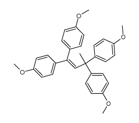 1,1,3,3-Tetrakis-p-methoxyphenylbut-1-en结构式