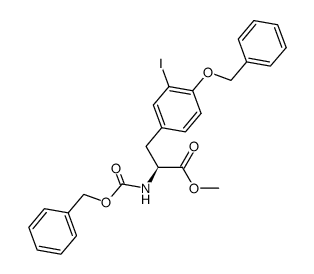 (S)-N-benzyloxycarbonyl-3-(4-benzyloxy-3-iodophenyl)alanine methyl ester Structure