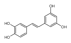 1,​2-​Benzenediol, 4-​[2-​(3,​5-​dihydroxyphenyl)​ethenyl]​ Structure