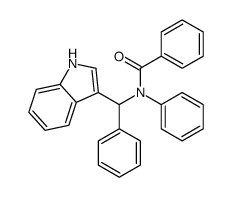 N-[1H-indol-3-yl(phenyl)methyl]-N-phenylbenzamide Structure