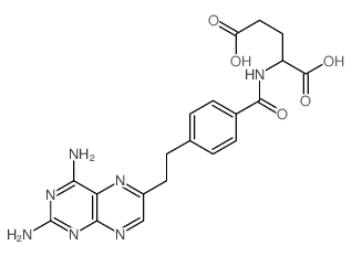 L-Glutamic acid, N-[4-[2-(2,4-diamino-6-pteridinyl)ethyl]benzoyl] Structure