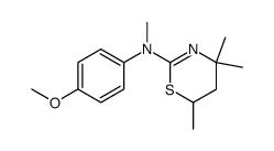 (4-methoxy-phenyl)-methyl-(4,4,6-trimethyl-5,6-dihydro-4H-[1,3]thiazin-2-yl)-amine Structure