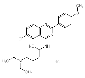 N-[6-chloro-2-(4-methoxyphenyl)quinazolin-4-yl]-N,N-diethyl-pentane-1,4-diamine结构式