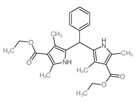 1H-Pyrrole-3-carboxylicacid, 5,5'-(phenylmethylene)bis[2,4-dimethyl-, diethyl ester (9CI)结构式