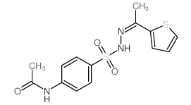 N-[4-[(1-thiophen-2-ylethylideneamino)sulfamoyl]phenyl]acetamide structure