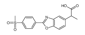 2-[2-(4-methylsulfonylphenyl)-1,3-benzoxazol-5-yl]propanoic acid结构式