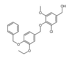 [3-chloro-4-[(3-ethoxy-4-phenylmethoxyphenyl)methoxy]-5-methoxyphenyl]methanol结构式