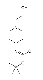 Carbamic acid, [1-(2-hydroxyethyl)-4-piperidinyl]-, 1,1-dimethylethyl ester (9CI) structure