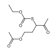 thiocarbonic acid S-(3-acetoxy-1-acetyl-propyl ester)-O-ethyl ester Structure