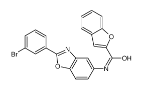 N-[2-(3-bromophenyl)-1,3-benzoxazol-5-yl]-1-benzofuran-2-carboxamide结构式