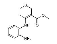 4-(2-amino-anilino)-5,6-dihydro-2H-thiopyran-3-carboxylic acid methyl ester结构式