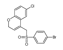 4-[(4-bromophenyl)sulfonylmethyl]-6-chloro-2H-chromene Structure