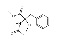 2-acetylamino-2-methoxy-3-phenylpropionic acid methyl ester结构式