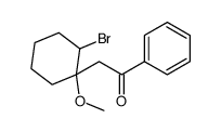 2-(2-bromo-1-methoxycyclohexyl)-1-phenylethanone Structure