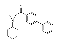 (1-cyclohexylaziridin-2-yl)-(4-phenylphenyl)methanone Structure