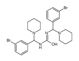 1,3-bis[(3-bromophenyl)-piperidin-1-ylmethyl]urea结构式