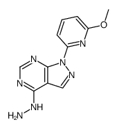 4-hydrazino-1-(6-methoxypyridin-2-yl)-1H-pyrazolo[3,4-d]pyrimidine Structure