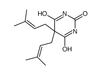 5,5-Bis(3-methyl-2-butenyl)barbituric acid structure