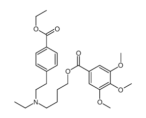 4-[2-[N-Ethyl-N-[4-(3,4,5-trimethoxybenzoyloxy)butyl]amino]ethyl]benzoic acid ethyl ester structure