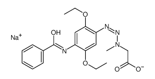 sodium [3-[4-(benzoylamino)-2,5-diethoxyphenyl]-1-methyl-2-triazenyl]acetate Structure