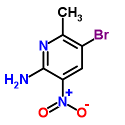 2-氨基-3-硝基-5-溴-6-甲基吡啶结构式