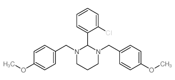 Pyrimidine,2-(2-chlorophenyl)hexahydro-1,3-bis[(4-methoxyphenyl)methyl]-结构式