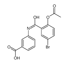 3-[(2-acetyloxy-5-bromobenzoyl)amino]benzoic acid Structure