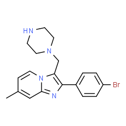 2-(4-BROMO-PHENYL)-7-METHYL-3-PIPERAZIN-1-YLMETHYL-IMIDAZO[1,2-A]PYRIDINE picture