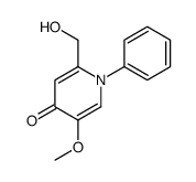 2-(hydroxymethyl)-5-methoxy-1-phenylpyridin-4-one Structure