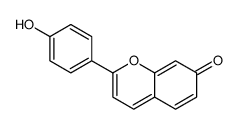 2-(4-Hydroxyphenyl)-7H-1-benzopyran-7-one structure