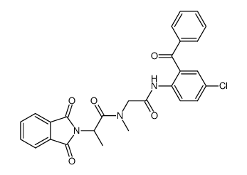 2'-Benzoyl-4'-chloro-N-(N-phthaloyl-DL-alanyl)sarcosinanilide结构式