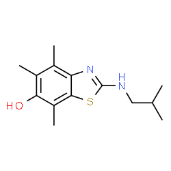 6-Benzothiazolol,4,5,7-trimethyl-2-[(2-methylpropyl)amino]- structure