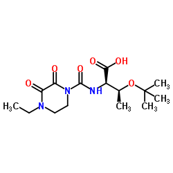 D-α-(4-ethyl-2,3-dioxo-1-piperazinecarboxamido)-β-(S)-tert-butoxybutyric acid Structure