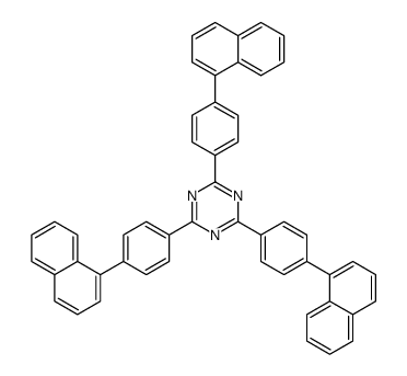 2,4,6-tris(4-naphthalen-1-ylphenyl)-1,3,5-triazine结构式