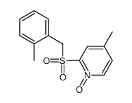 4-methyl-2-[(2-methylphenyl)methylsulfonyl]-1-oxidopyridin-1-ium结构式