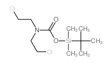 Carbamic acid,bis(2-chloroethyl)-, (1,1-dimethylethyl)dimethylsilyl ester (9CI) Structure