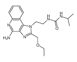 N-{2-[4-amino-2-(ethoxymethyl)-1H-imidazo[4,5-c]quinolin-1-yl]ethyl}-N'-isopropylurea Structure