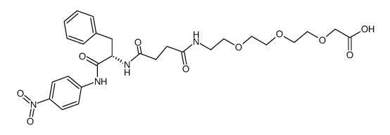 (S)-18-benzyl-19-((4-nitrophenyl)amino)-13,16,19-trioxo-3,6,9-trioxa-12,17-diazanonadecanoic acid结构式