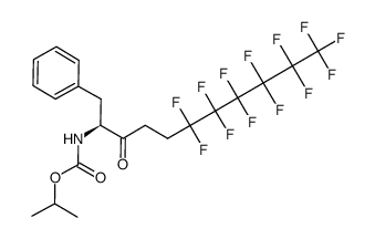 2(S)-(iso-propoxycarbonylamino)-6,6,7,7,8,8,9,9,10,10,11,11,11-tridecafluoro-1-phenyl-undecan-3-one Structure