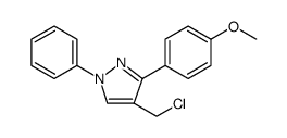 4-(CHLOROMETHYL)-3-(4-METHOXYPHENYL)-1-PHENYL-1H-PYRAZOLE结构式