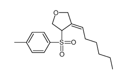 3-hexylidene-4-(4-methylphenyl)sulfonyloxolane Structure