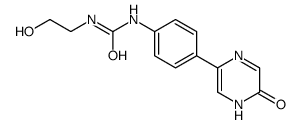 1-(2-hydroxyethyl)-3-[4-(6-oxo-1H-pyrazin-3-yl)phenyl]urea结构式