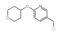 5-(Chloromethyl)-2-((tetrahydro-2H-pyran-4-yl)oxy)pyridine structure