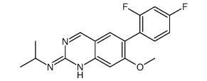 6-(2,4-difluorophenyl)-7-methoxy-N-propan-2-ylquinazolin-2-amine结构式