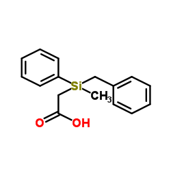 (-)-苄甲苯基硅基乙酸结构式