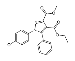 4-O-ethyl 3-O-methyl 1-(4-methoxyphenyl)-5-phenylpyrazole-3,4-dicarboxylate Structure