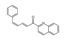 5-phenyl-1-quinolin-2-ylpenta-2,4-dien-1-one结构式