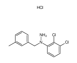 N-(2,3-dichlorophenyl)-N-(3-methylbenzyl)hydrazine hydrochloride Structure