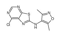 (7-Chloro-thiazolo[5,4-d]pyrimidin-2-yl)-(3,5-dimethyl-isoxazol-4-yl)-amine结构式